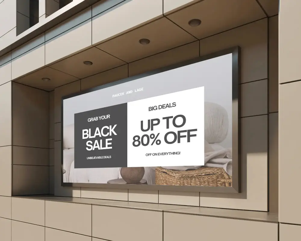 Modern Building Exterior Billboard Mockup For Advertising Display Usage