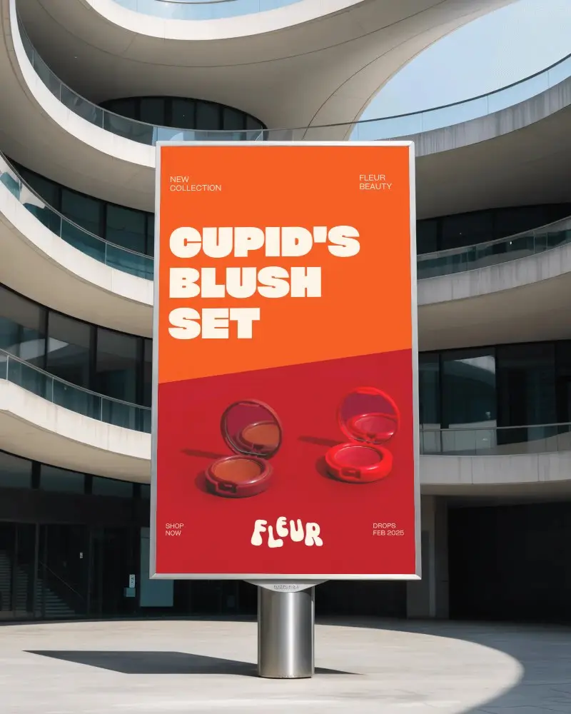 Blank Outdoor Billboard Mockup In Modern Urban Surrounding For Advertisement Display