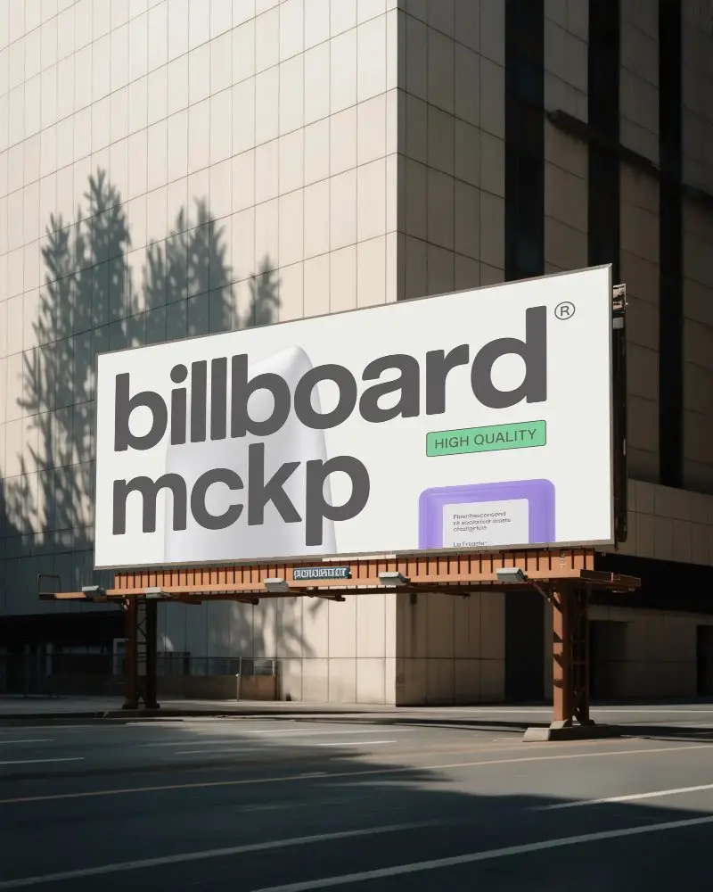 Blank Billboard Mockup For Urban Advertising Infrastructure Cityscape Highway