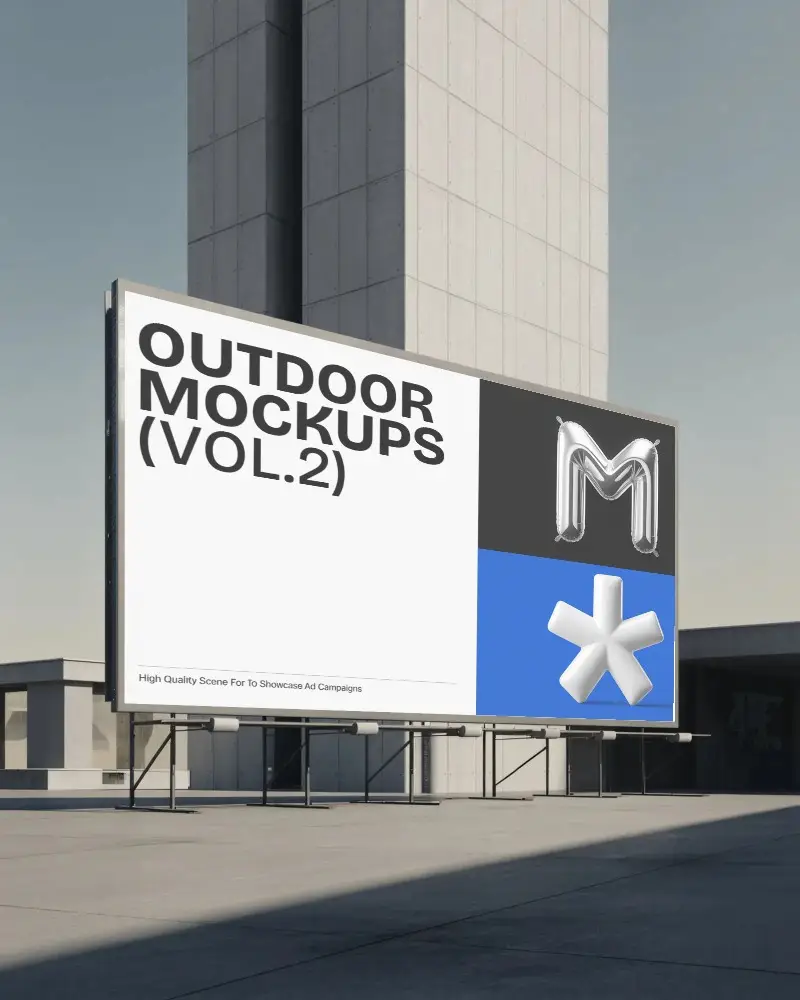 Large Outdoor Billboard Mockup For Urban Advertising And Creative Promotion Ideas