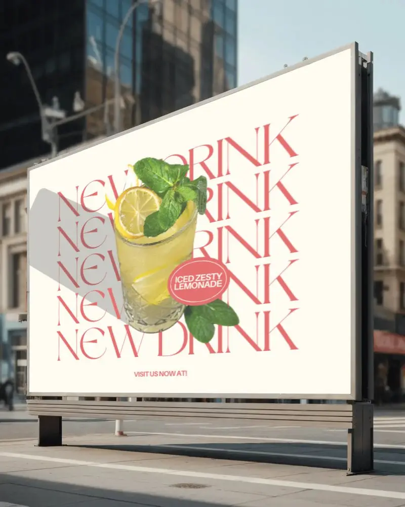 Blank Large Street Billboard Mockup Urban Outdoor Advertising Display Template For Design