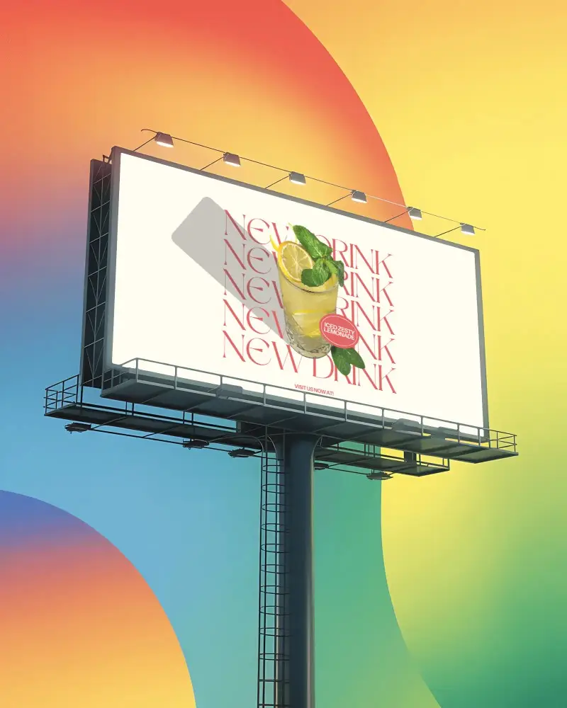 Large Empty Billboard Mockup Display Ready For Advertisement On Urban Structure Outdoors