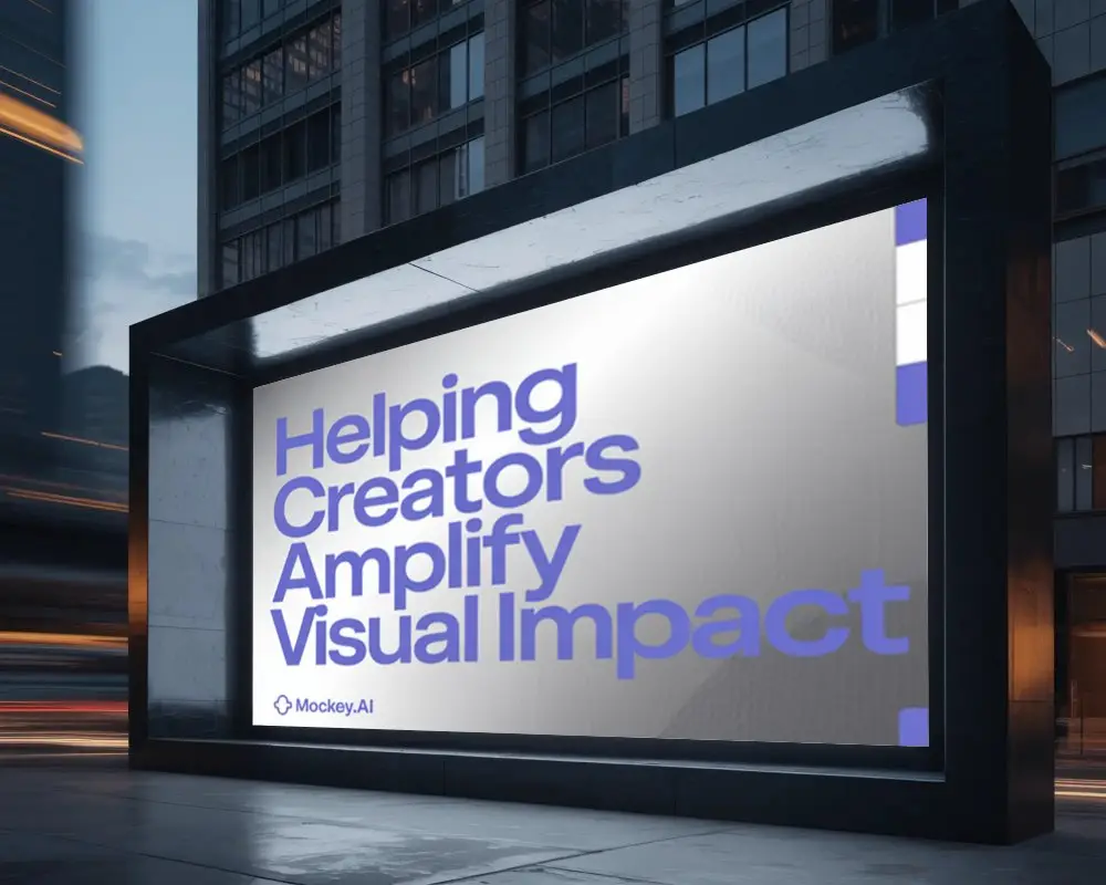 Urban Large Scale Billboard Mockup Display For Digital Advertising And Brand Promotion In City