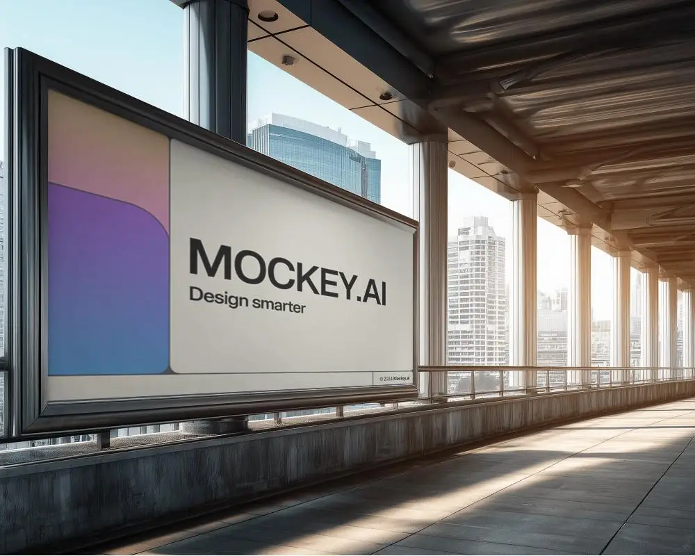 High Rise Building View With Unbranded Billboard Mockup For Marketing Promotion