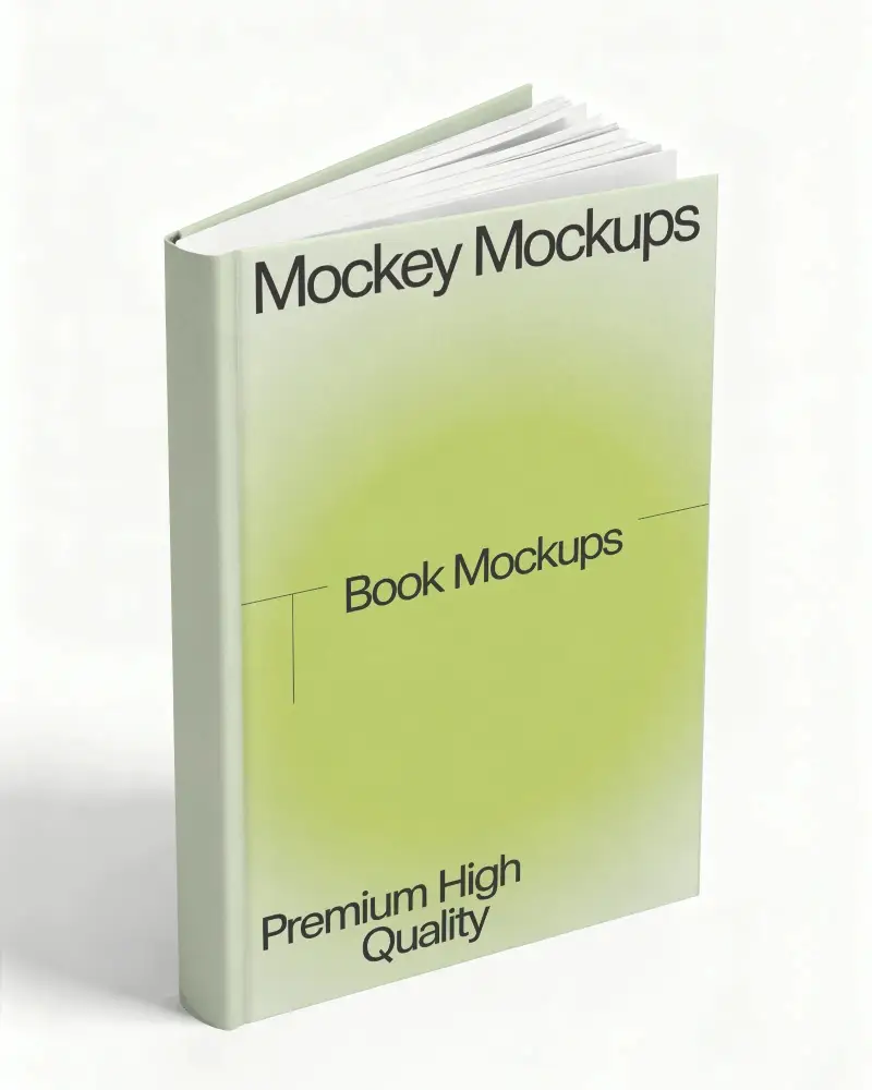 Hardcover Book Mockup With Blank Cover For Custom Design Presentation And Print Ready Use