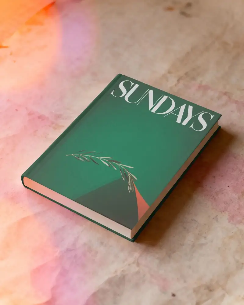 Hardcover Book Mockup On Vintage Textured Background With Light Leak Effect