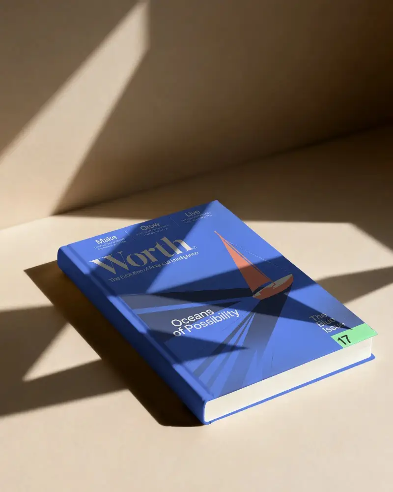 Hardcover Book On Minimalist Background With Unique Shadow Pattern For Design Mockup