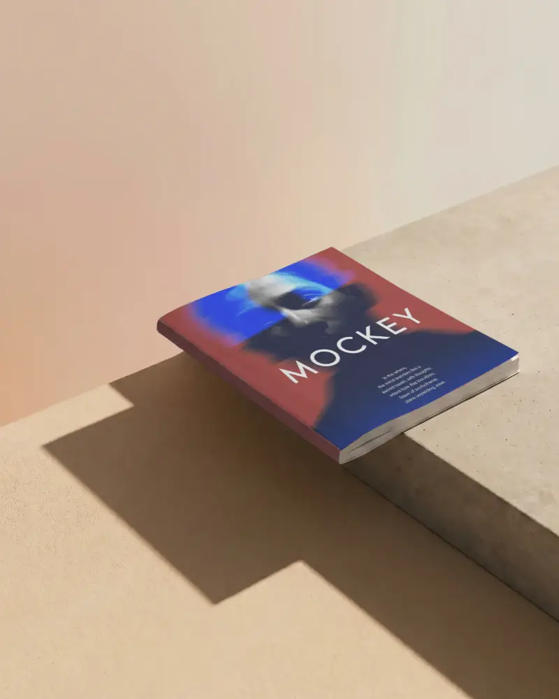 Soft Touch Premium Book Mockup With Minimalist Design And Clean Background