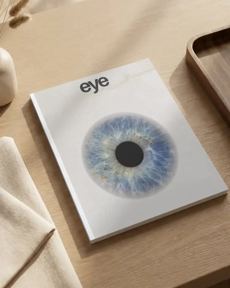 Hardcover Book Mockup On Minimalist Wooden Table With Natural Light Shadows