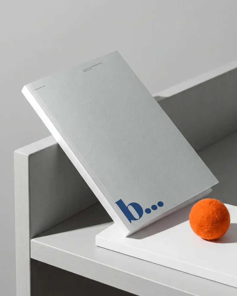 Minimalist Modern Book Mockup Showcasing Clean Simple Hardcover Design For Authors