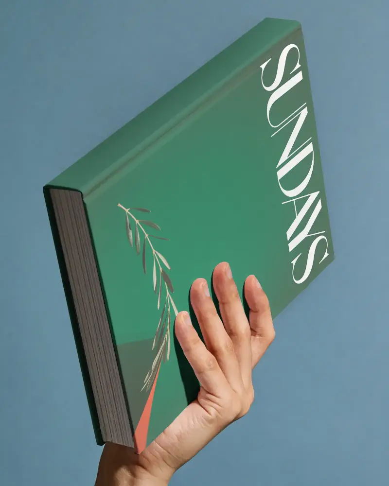 Blank Hardcover Book Mockup Showcasing Plain Cover For Creative Presentations