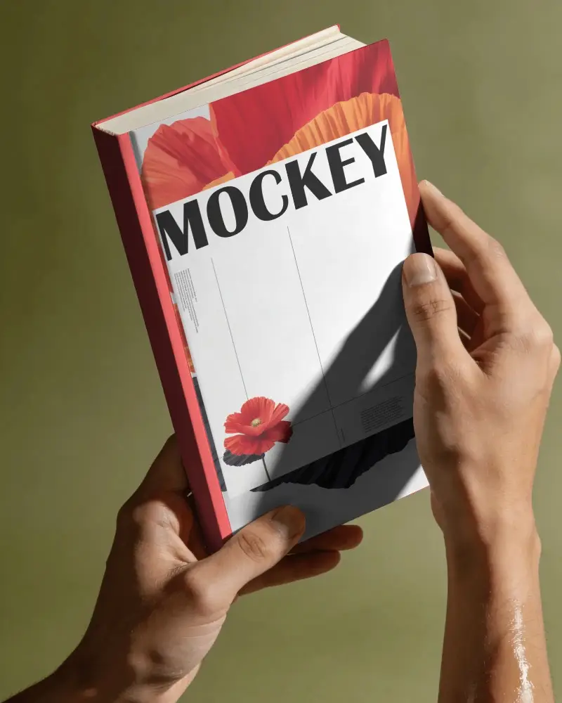 Blank Hardcover Book Mockup For Authors Publishers And Designers Showcase