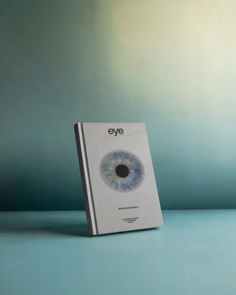 Hardcover Book Mockup Minimalist Standing On Solid Background Studio Shot