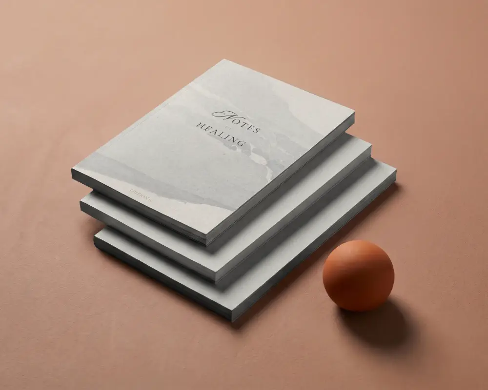 Realistic Book Mockup With Aligned Edged Covers And Soft Shadow On Plain Flat Surface