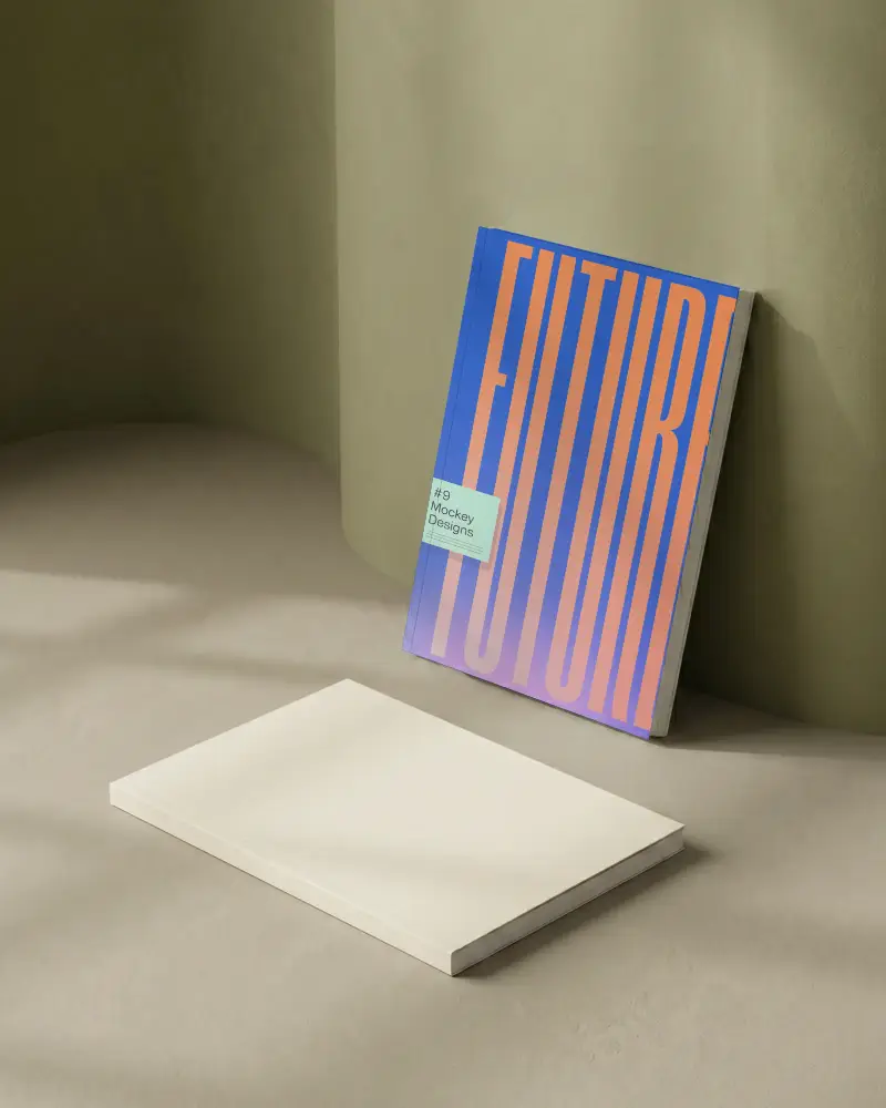Minimalist Blank Book Mockup With Soft Natural Light For Design Presentations
