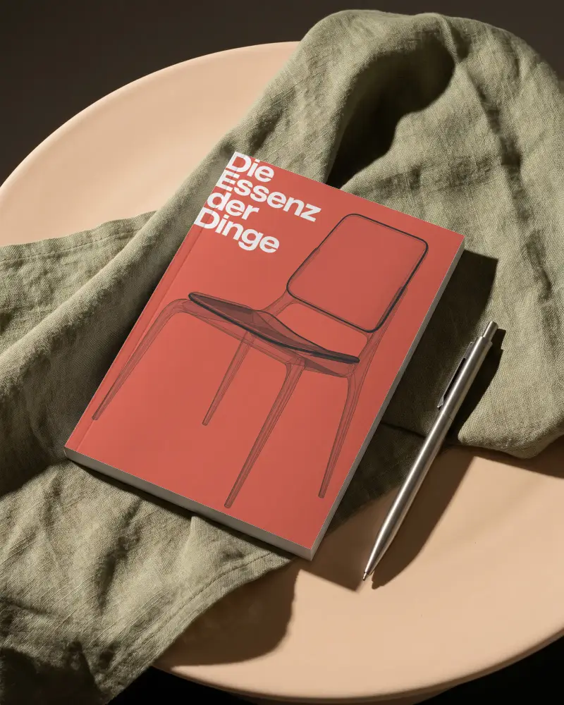 Hardcover Softcover Book Mockup With Pen And Linen Fabric Creative Presentation