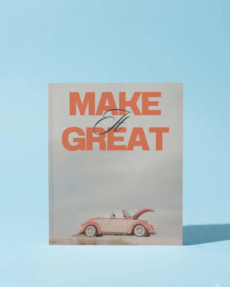 Simple Hardcover Book Mockup For Minimalist Publication Design Presentation