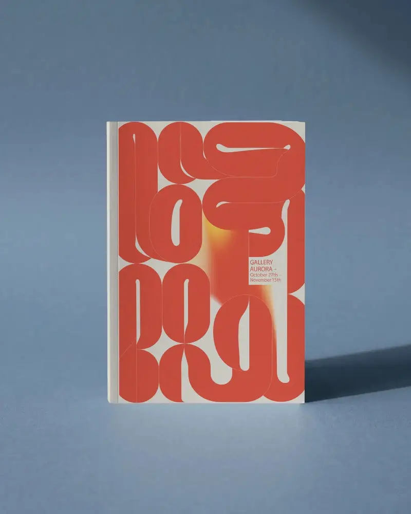 Front Facing Closed Book Mockup With Simple Flat Cover To Showcase Custom Artwork