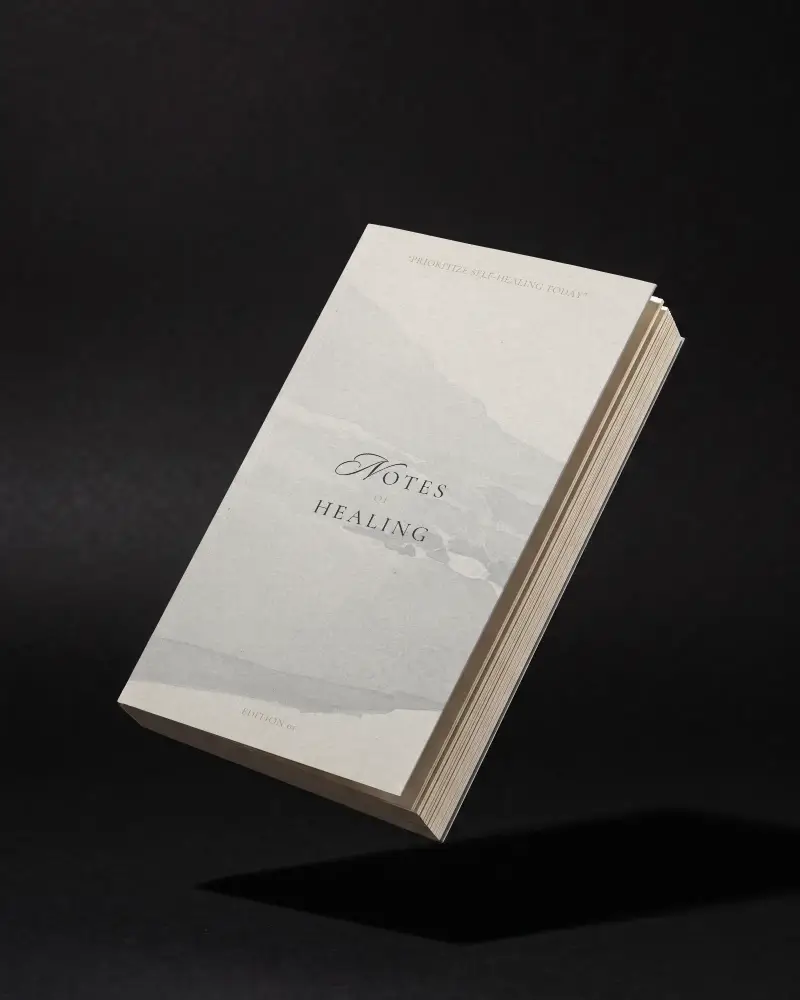 Blank Hardcover Book Mockup Floating On Dark Background For Design Preview