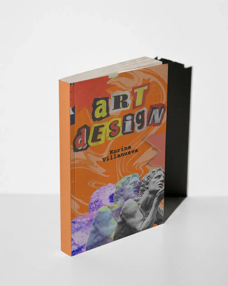 Blank Hardcover Book Mockup With Standing Position And Minimalist Background