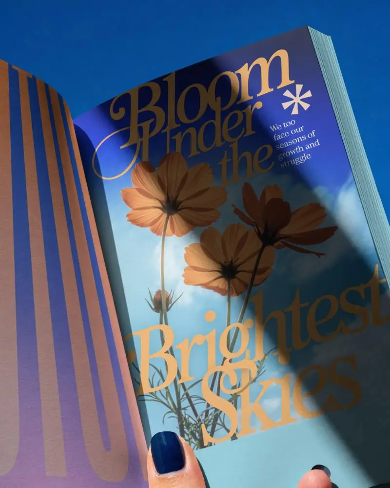 Closeup Of Empty Book Mockup Showing White Pages With Natural Shadow Lines