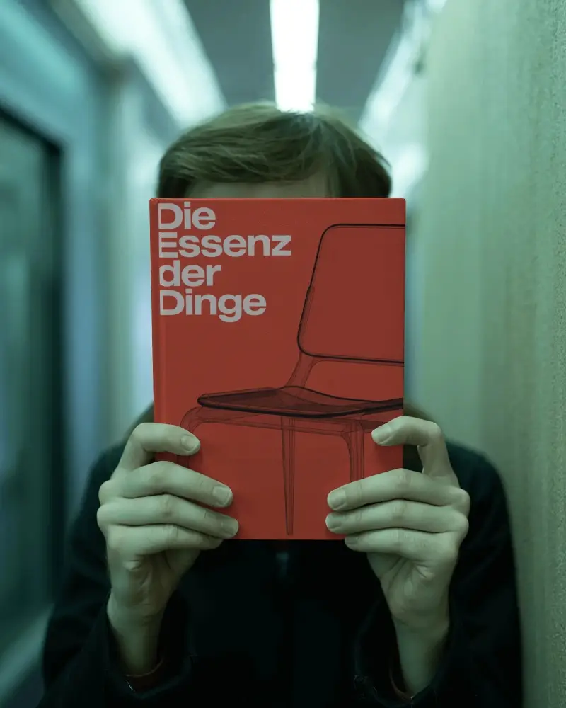 Template Of Handheld Book Mockup With Plain Front Cover For Author Promotional Use