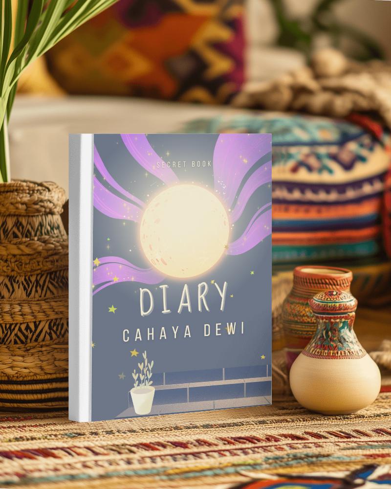 Boho Chic Book Mockup Rustic Decor With Vibrant Textile Backdrop