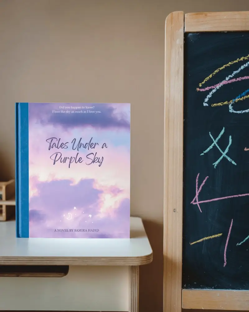 Hardcover Book Mockup On Wooden Desk Beside Chalkboard In Warm Classroom Setting Educational And Nostalgic Ambience 0152