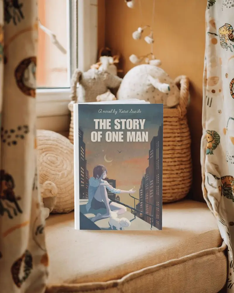 Hardcover Book Mockup On Soft Cushioned Window Seat With Woven Basket And Stuffed Animals Cozy And Rustic Nursery Setting 0157