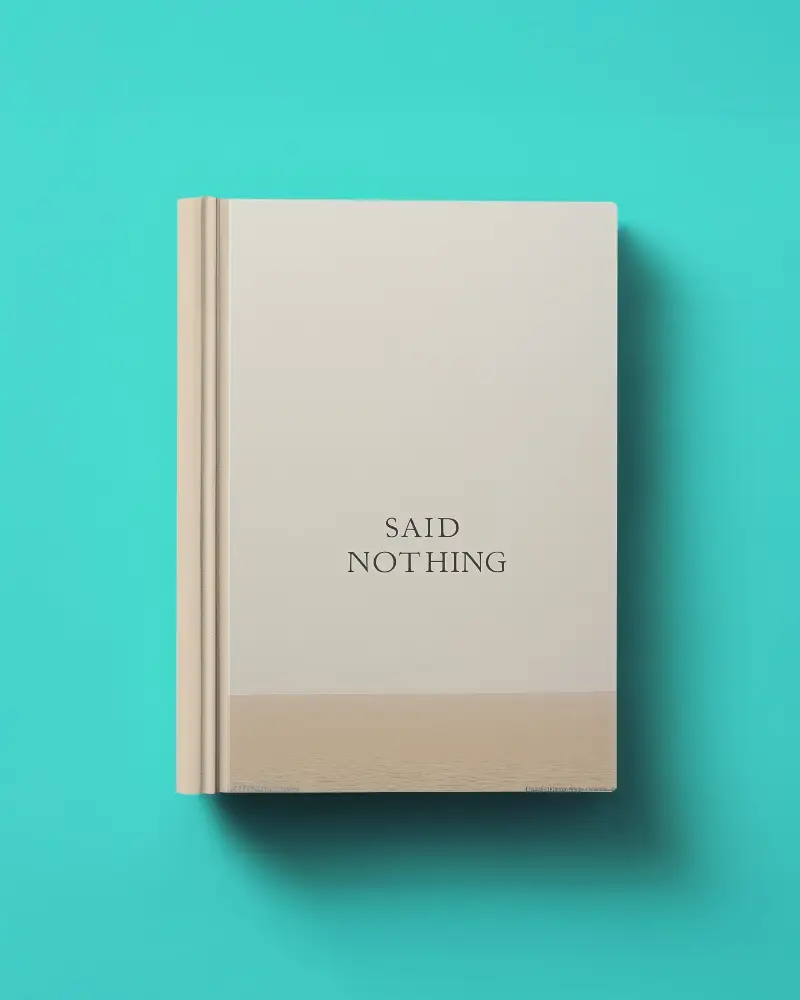 Centered Hardcover Book Mockup On Vibrant Teal Background Clean Top View