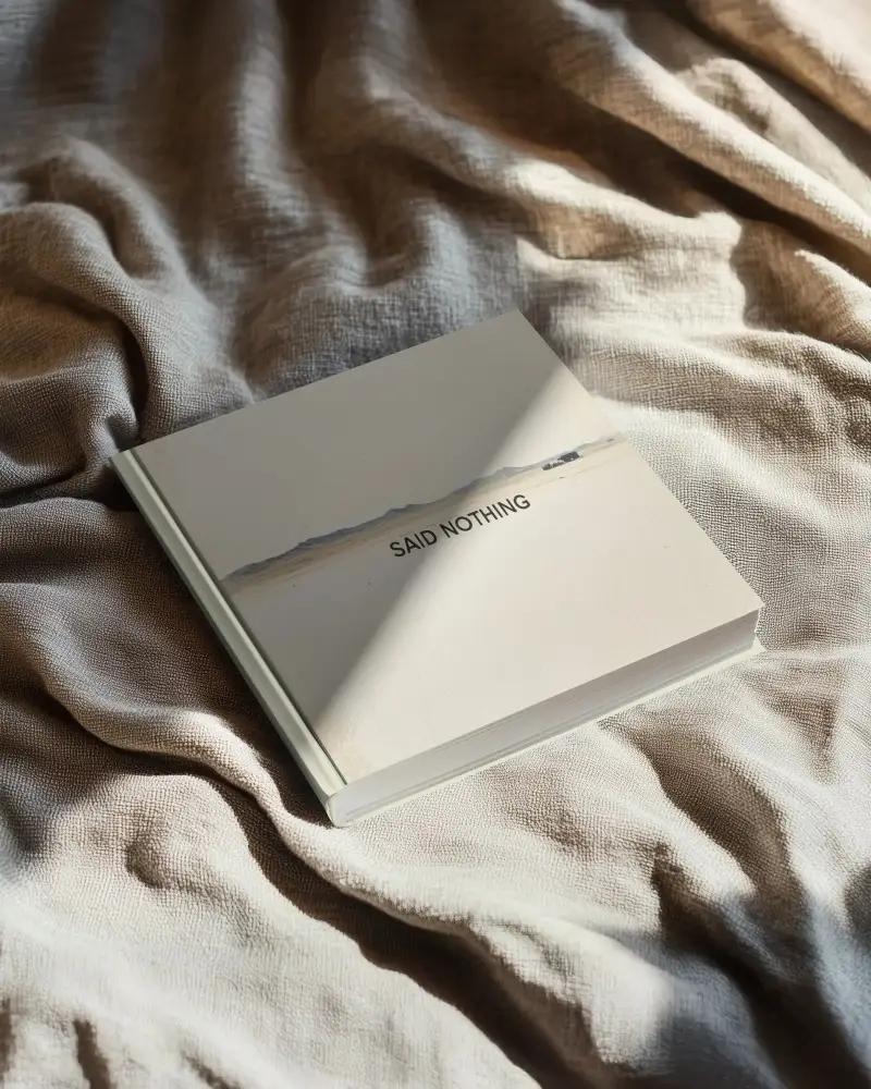 Cozy Book Mockup Fabric With Soft Natural Light And Pleasant Shadows