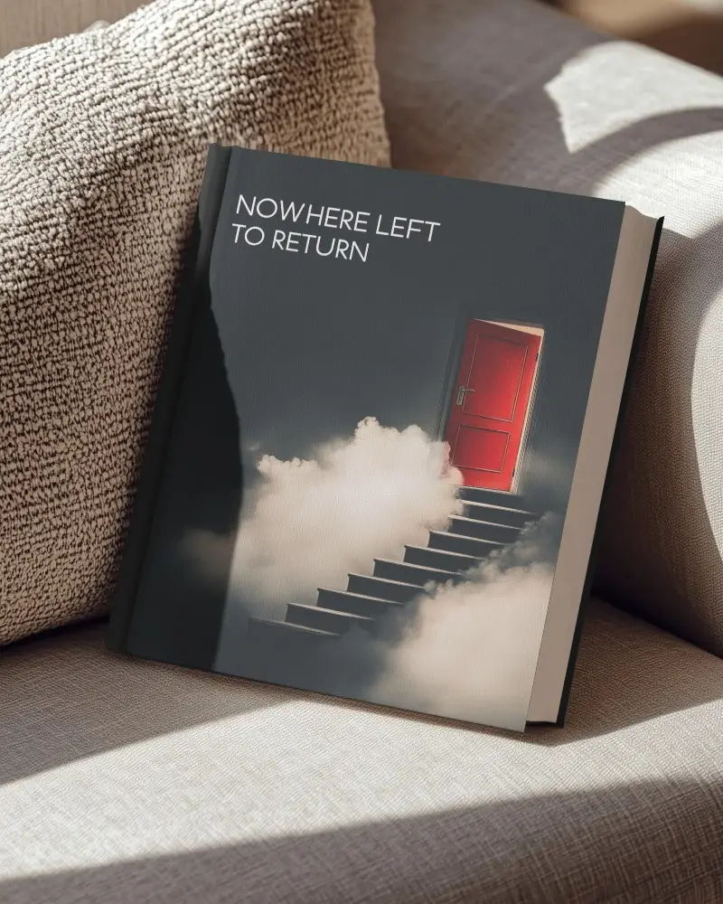 Minimalist Book Mockup On Soft Couch With Natural Light And Subtle Shadow Effect