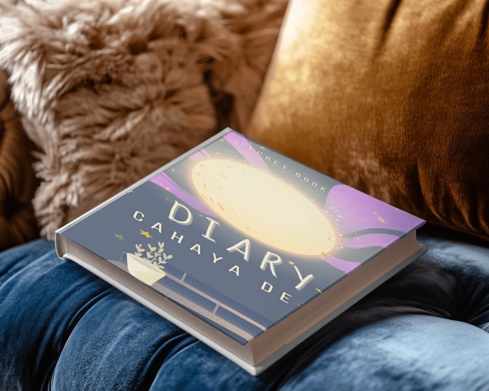 Luxurious Cozy Hardcover Book Mockup On Velvet Cushions With Textured Pillows Warm And Inviting Ambience 0236