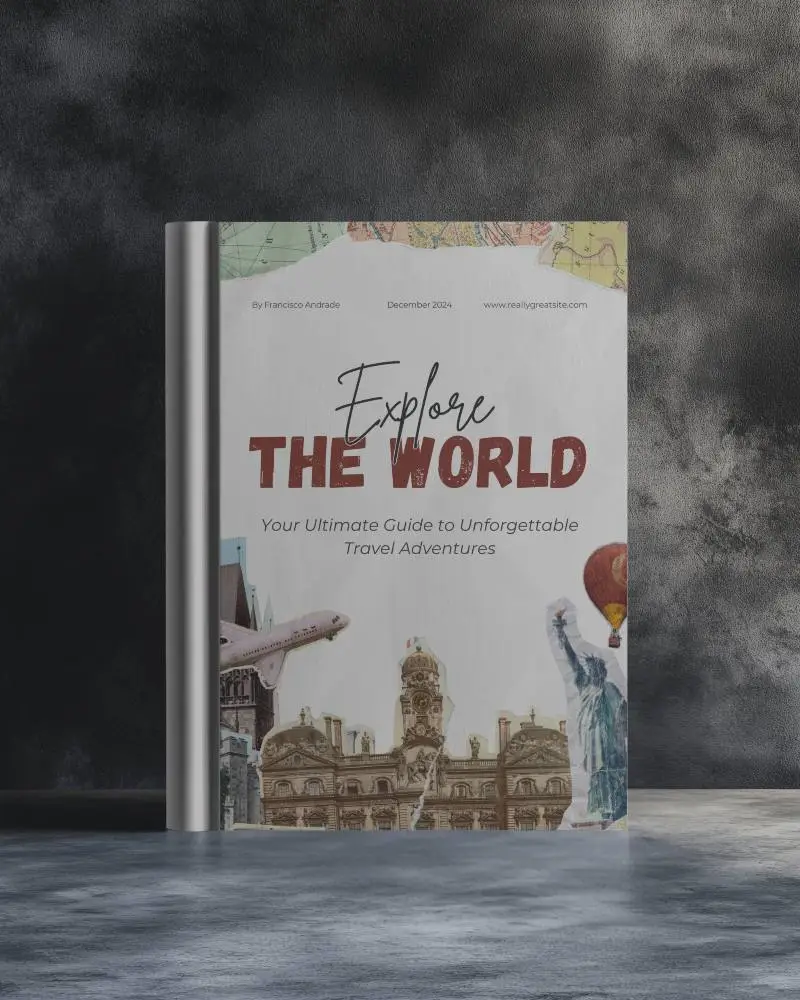 Hardcover Book Mockup Upright On Stone Surface Against Dramatic Dark Textured Background Minimal Front View With Subtle Light Reflections