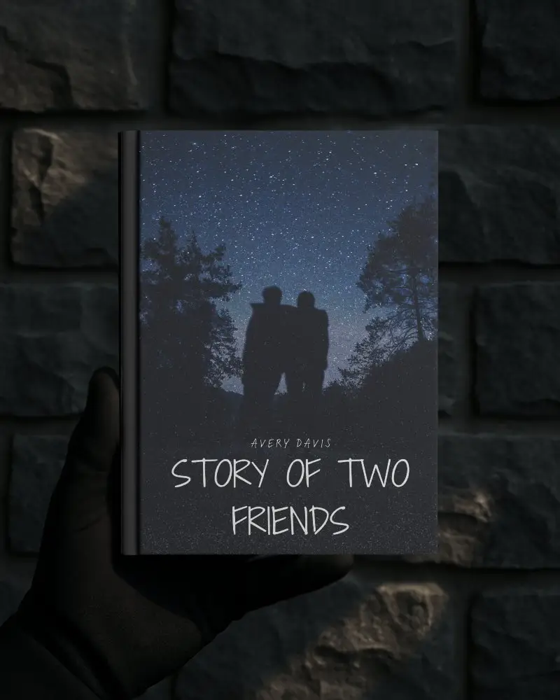 White Hardcover Book Mockup Held By Gloved Hand Against Dark Stone Wall Dramatic Lighting