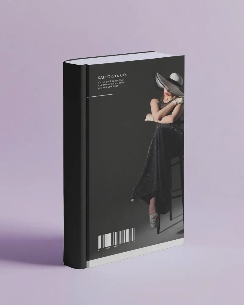 Minimal White Book Mockup Standing On Pastel Lavender Surface With Subtle Lighting