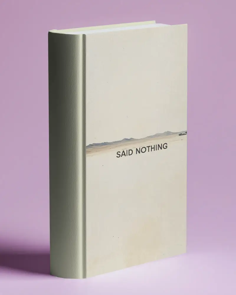 Upright Hardcover Book Mockup Front View On Pastel Purple Background