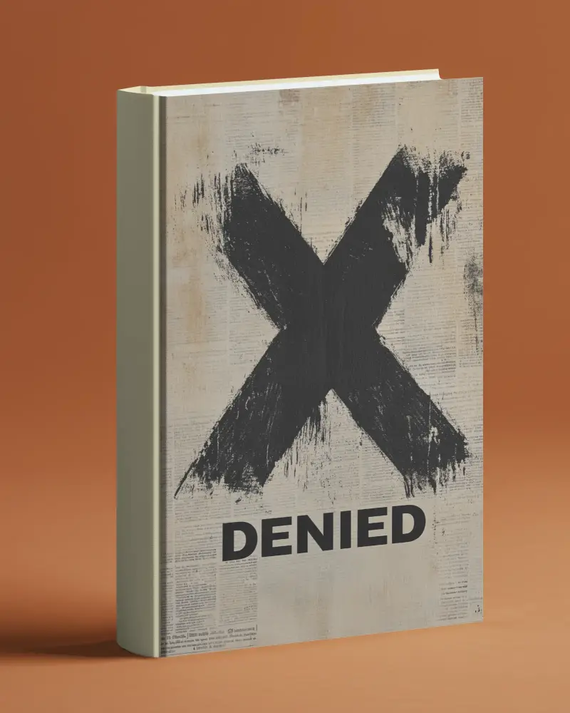 Standing Blank White Book Mockup Isolated Against Orange Scene