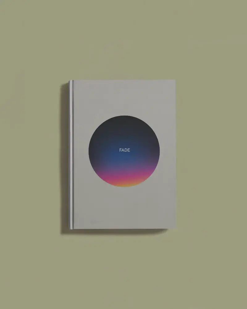 A4 Book Mockup Front View Minimal Cover On Muted Olive Background Subtle Shadow Flat Lay Style Clean Design Presentation