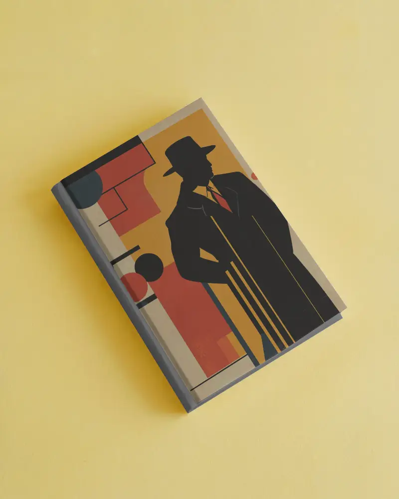 A4 Book Mockup In Soft Angled Top View On Bright Yellow Background Minimal Lighting Clean Hardcover Presentation Design Focused Style