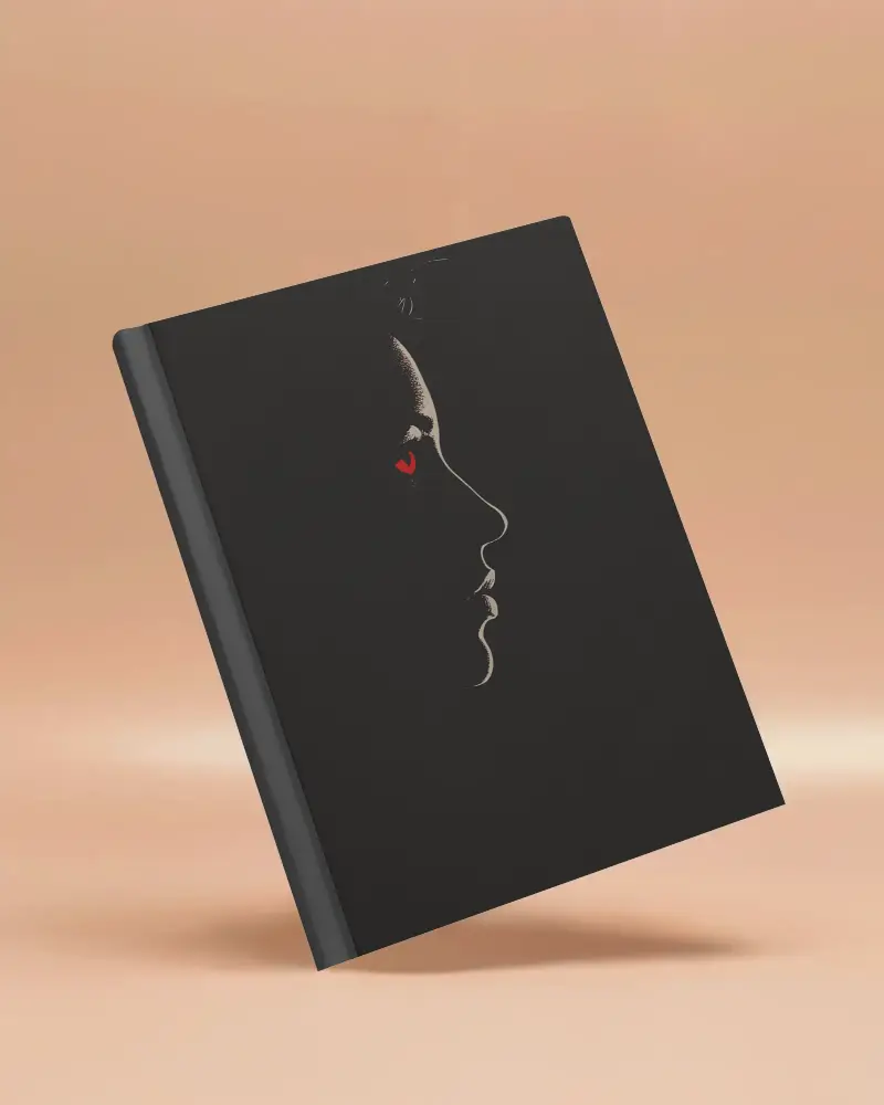 Book Mockup In Floating Angled View Against Peach Gradient Backdrop Minimal Shadow Soft Lighting Presentation Style