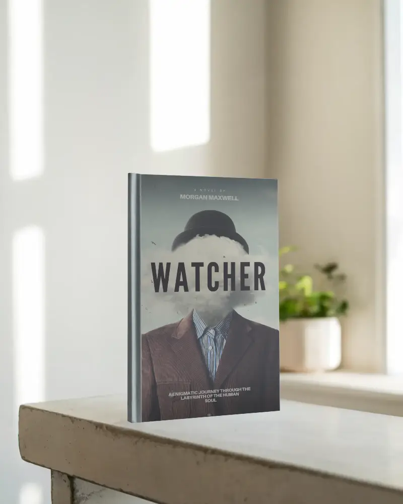 A4 Book Mockup In Natural Light On Minimal Plaster Surface Soft Shadows With Indoor Plant In Background Calm And Organic Feel