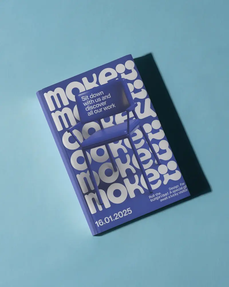 Hardcover Book Mockup On Light Blue Background With Crisp Shadow And Clean Aesthetic