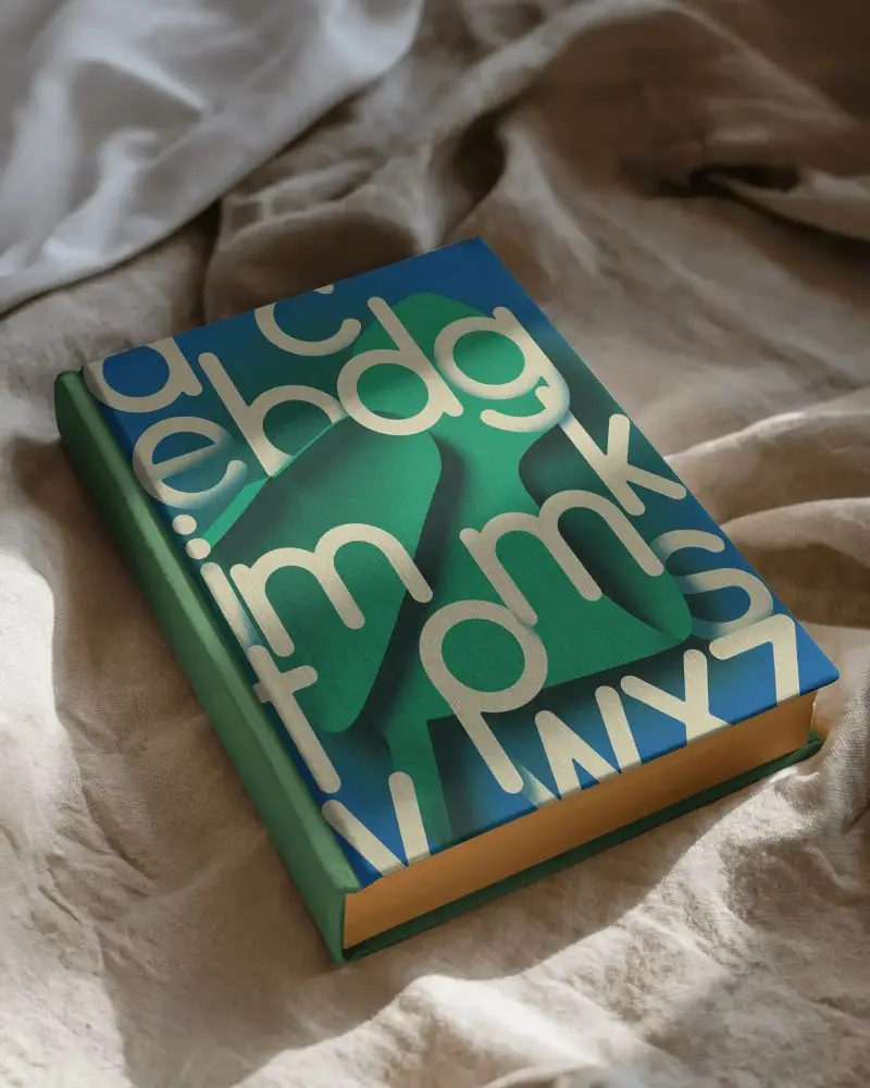 Creative Book Mockup With Textured Cover And Golden Page Edges For Projects