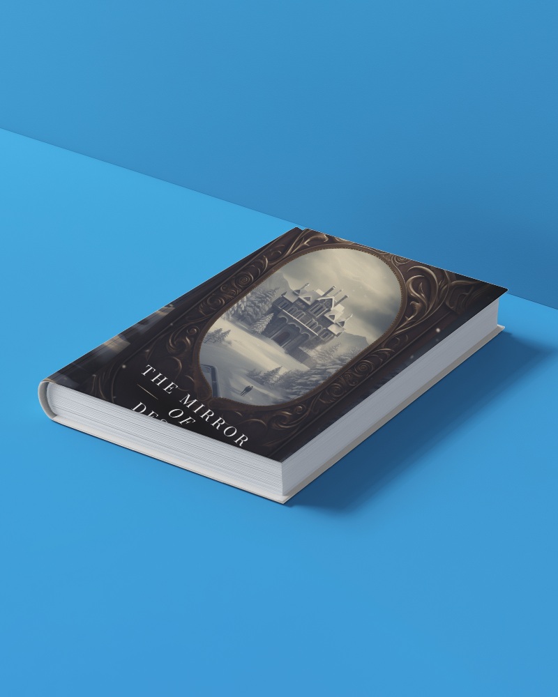 White Book Mockup On Vibrant Blue Background