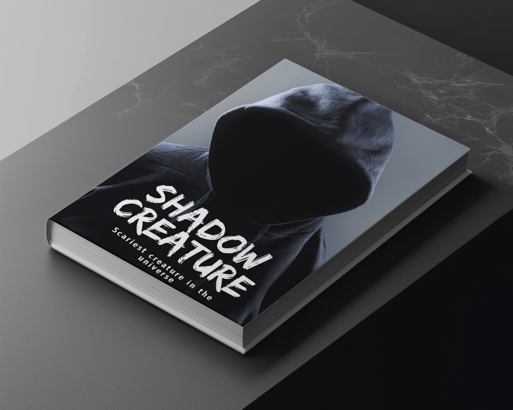 Hardcover Book Mockup On Marbled Surface Mockup