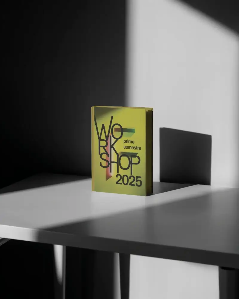 Minimalistic Hardcover Book Mockup Display Standing On Clean Table Surface Light Shadow