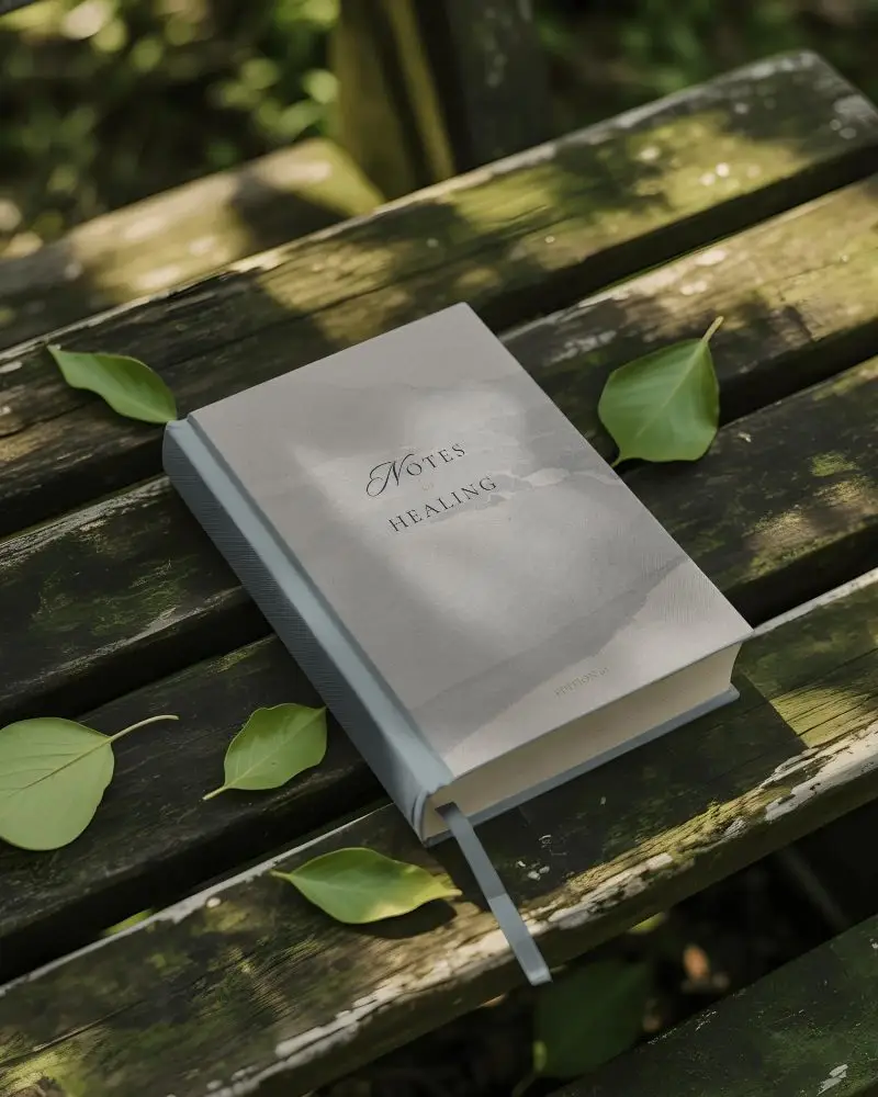 hardcover-book-mockup-with-ribbon-placed-on-wooden-bench-nature-reading-outdoor