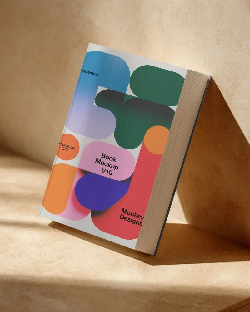 Blank Hardcover Book Mockup High Quality Minimalist Isolated Clean Background