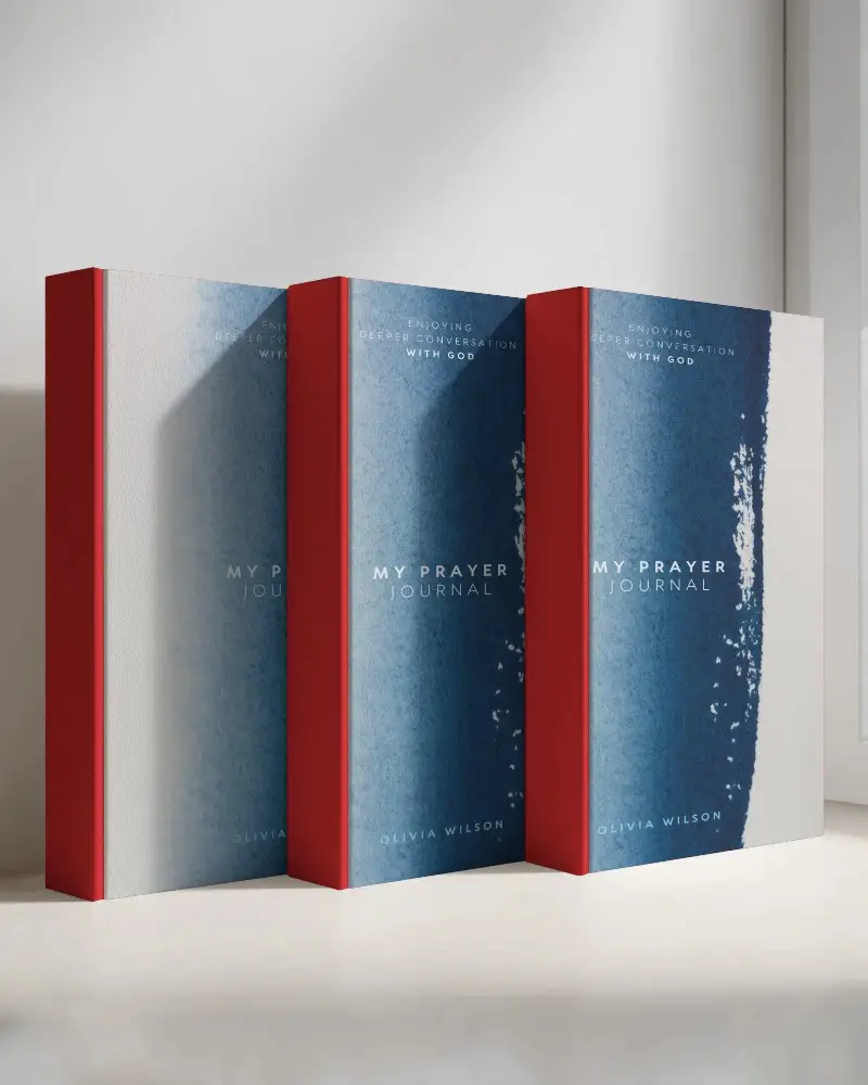 Three Book Stack Mockup Display With Simple Elegant Hardshell Binding For Design Showcase